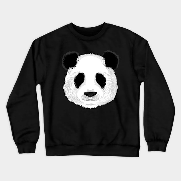 Panda Head Crewneck Sweatshirt by citypanda